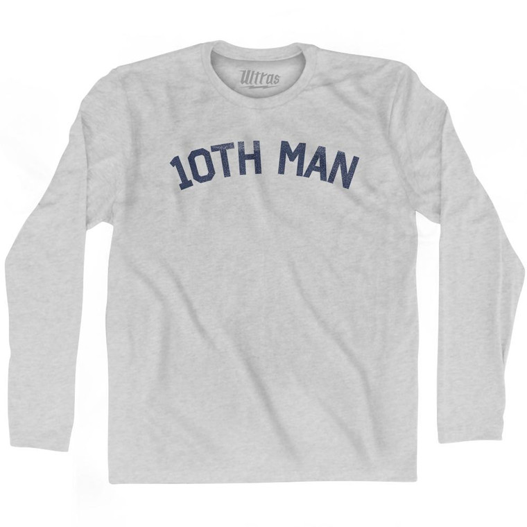 10Th Man Adult Cotton Long Sleeve T-Shirt by Ultras