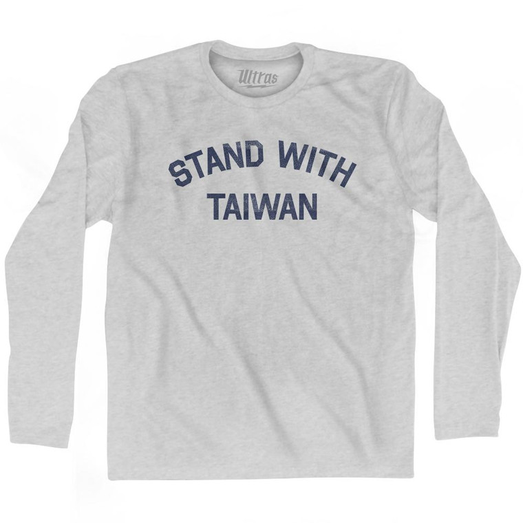 Stand With Taiwan Adult Cotton Long Sleeve T-Shirt by Ultras