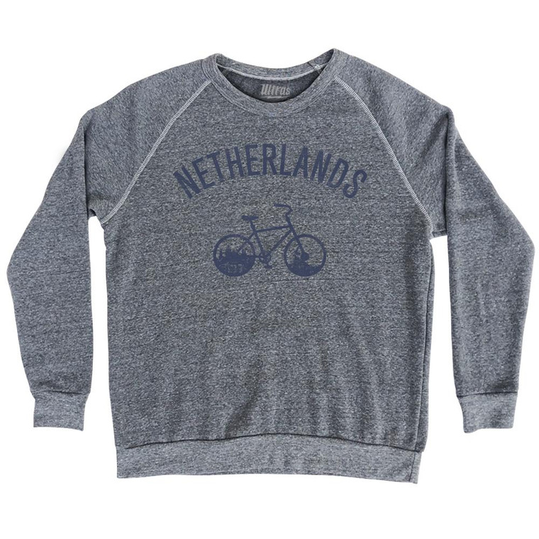 Netherlands Vintage Bike Adult Tri-Blend Sweatshirt by Ultras