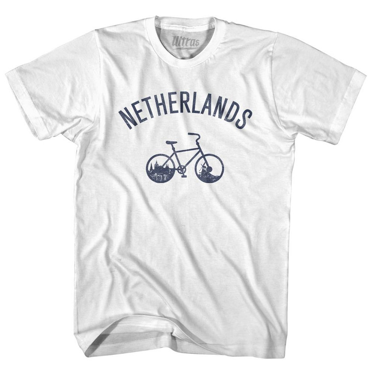 Netherlands Vintage Bike Adult Cotton T-Shirt by Ultras