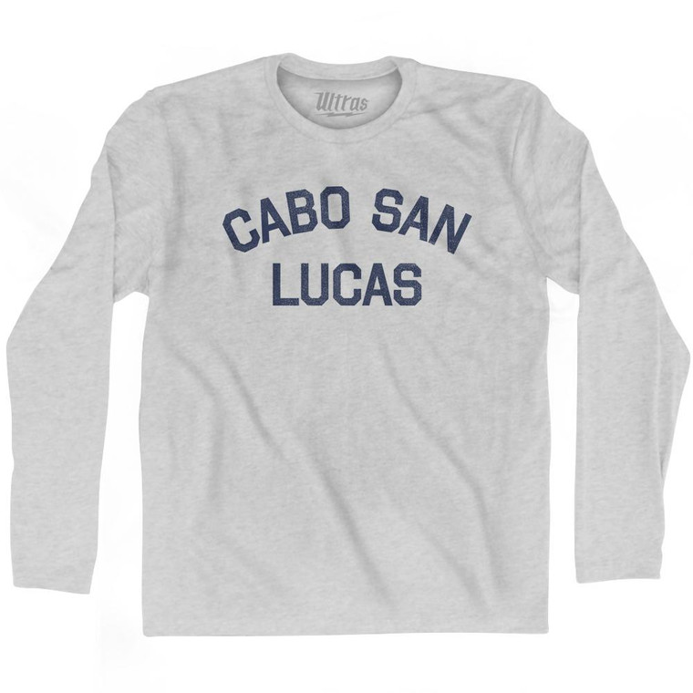 Cabo San Lucas Adult Cotton Long Sleeve T-shirt - Grey Heather