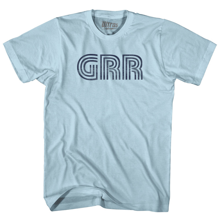 Grand Rapids Airport GRR Adult Cotton T-shirt - Light Blue