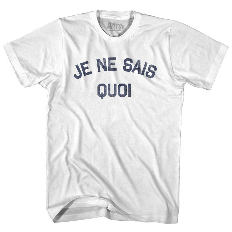 Je Ne Sais Quoi Womens Cotton Junior Cut T-Shirt - White