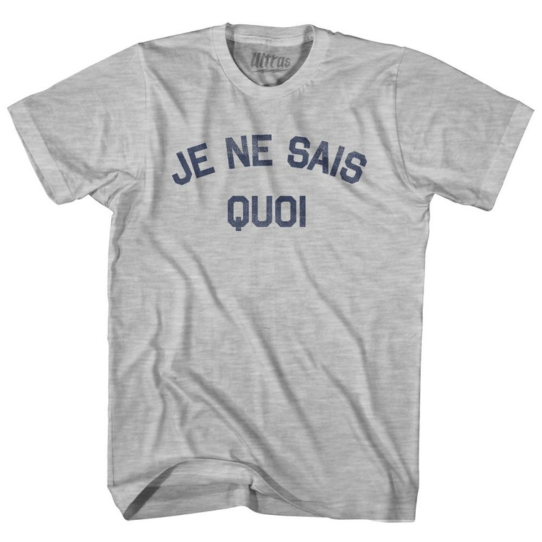 Je Ne Sais Quoi Womens Cotton Junior Cut T-Shirt - Grey Heather