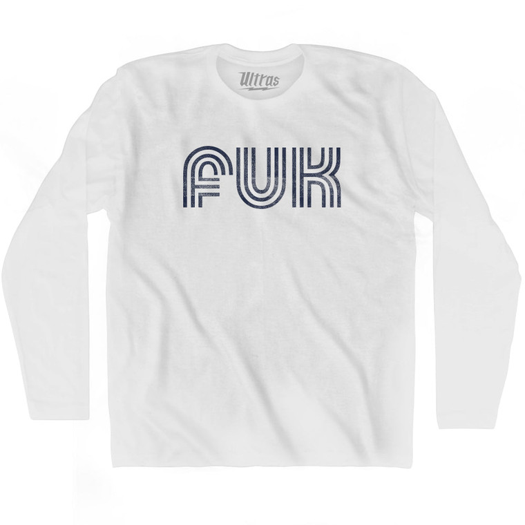 Fukuoka Airport FUK Adult Cotton Long Sleeve T-shirt - White
