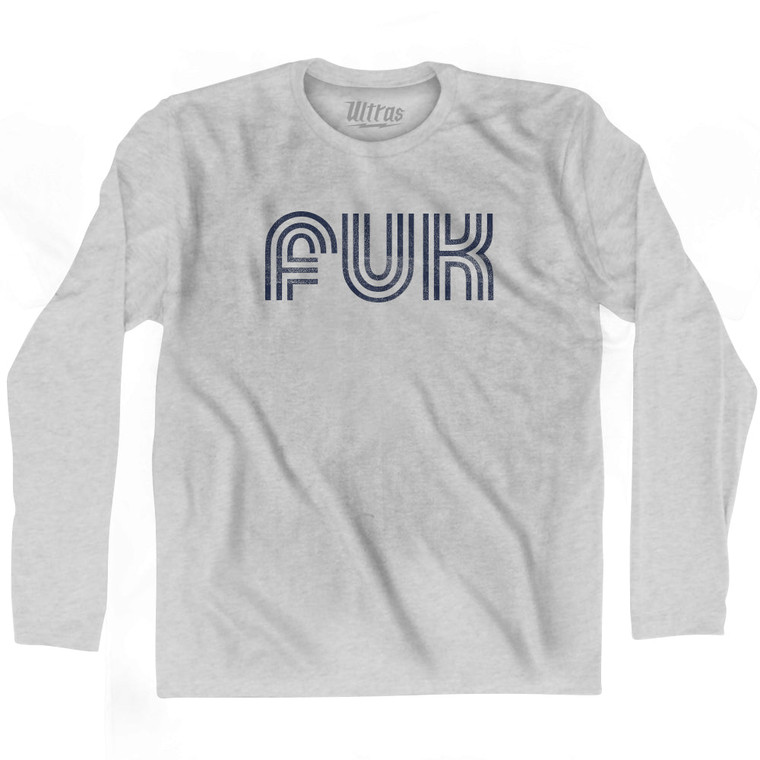 Fukuoka Airport FUK Adult Cotton Long Sleeve T-shirt - Grey Heather