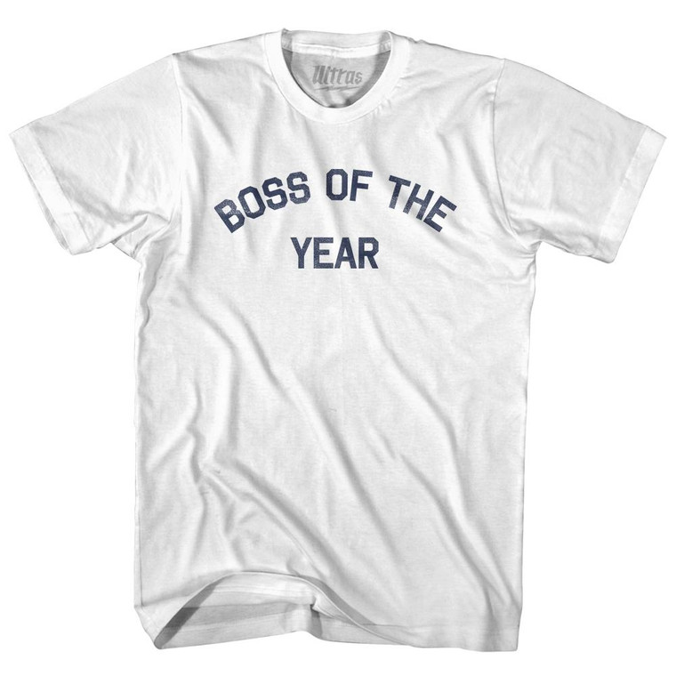 Boss Of The Year Youth Cotton T-shirt - White