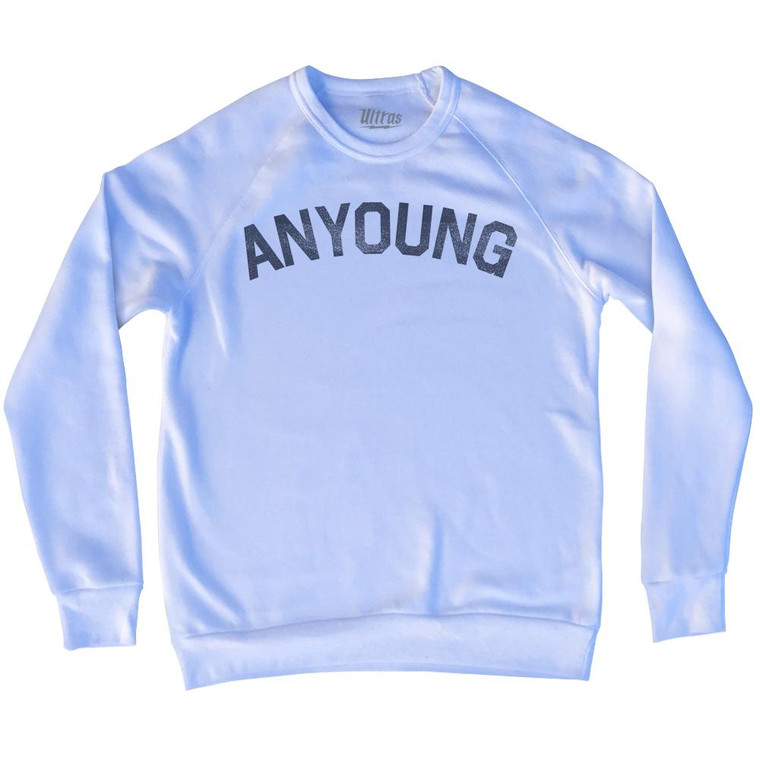 Anyoung - Hello In Korean Adult Tri-Blend Sweatshirt - White
