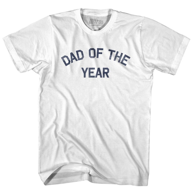 Dad Of The Year Youth Cotton T-shirt - White