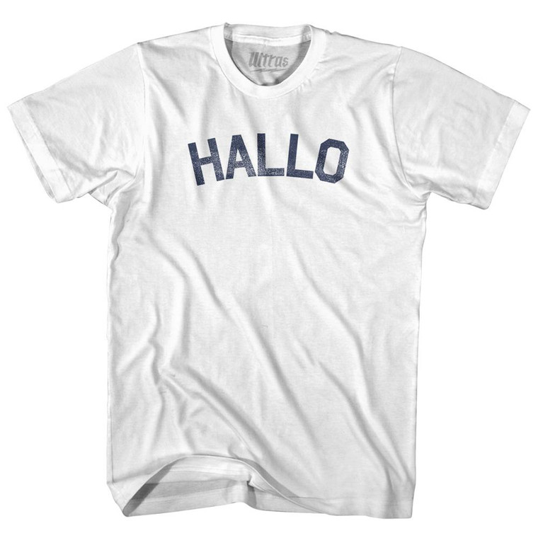 Hallo - Hello In Dutch Youth Cotton T-shirt - White