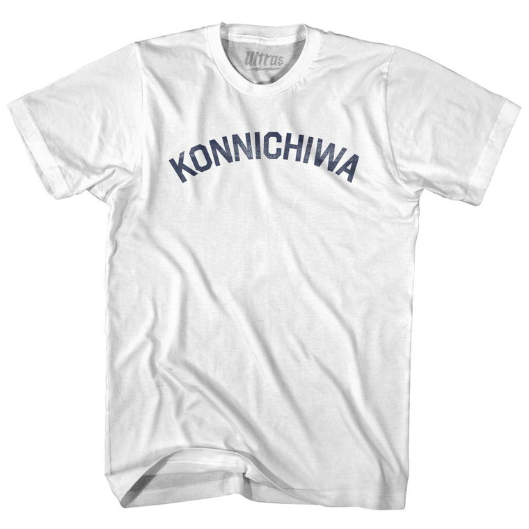 Konnichiwa - Japanese For Hello Youth Cotton T-shirt - White