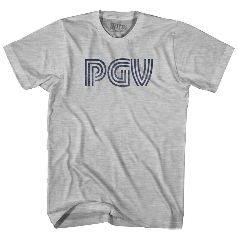 Greenville Airport PGV Adult Cotton T-shirt - Grey Heather