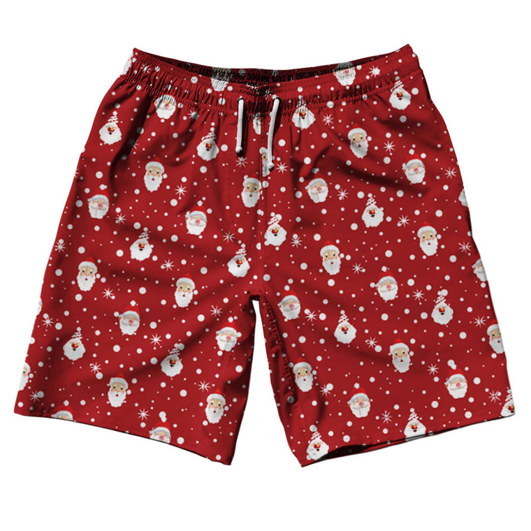 Santa Claus 10" Swim Shorts Made in USA - Red