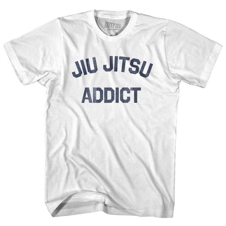 Jiu Jitsu Addict Womens Cotton Junior Cut T-Shirt - White