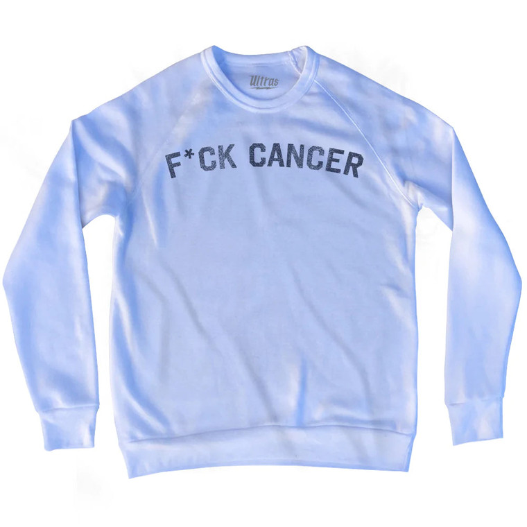F*uck Cancer Adult Tri-Blend Sweatshirt - White