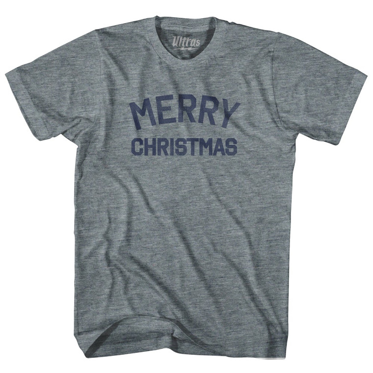 Merry Christmas Womens Tri-Blend Junior Cut T-Shirt by Ultras