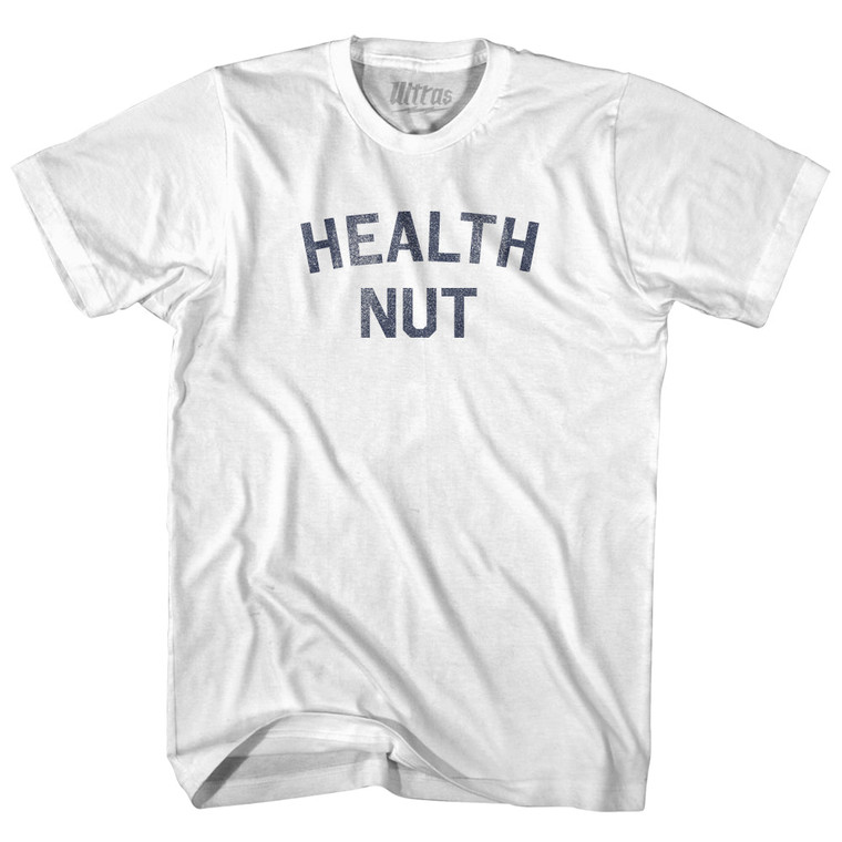 Health Nut Adult Cotton T-shirt - White