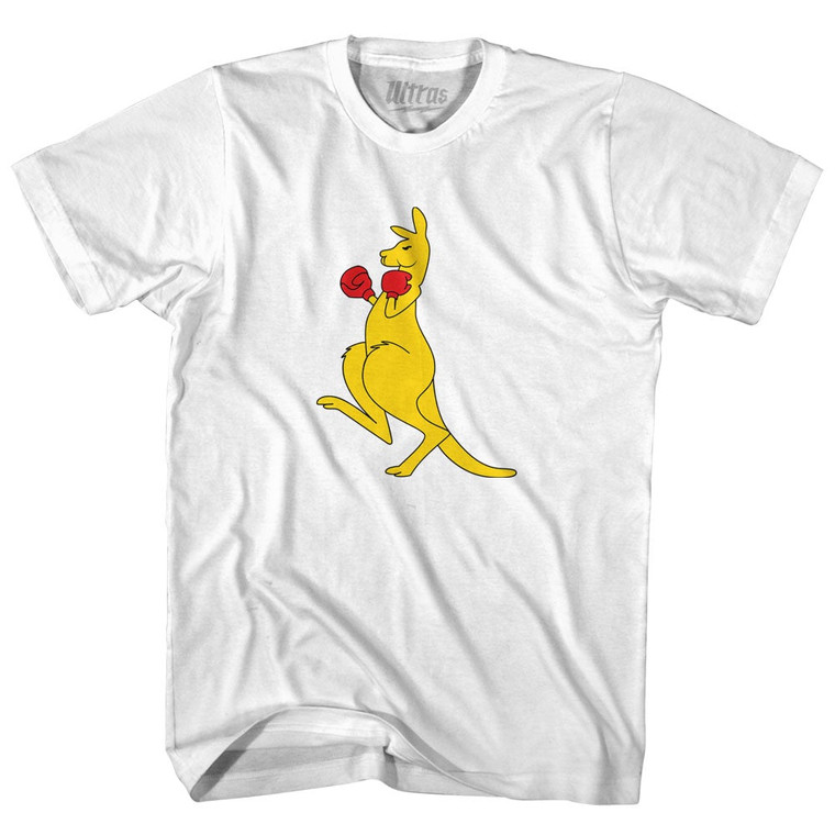 Australia Boxing Kangaroo Womens Cotton Junior Cut T-Shirt by Ultras
