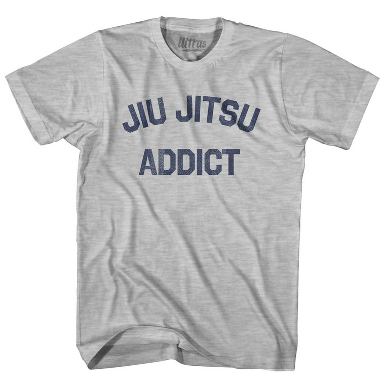 Jiu Jitsu Addict Adult Cotton T-shirt - Grey Heather