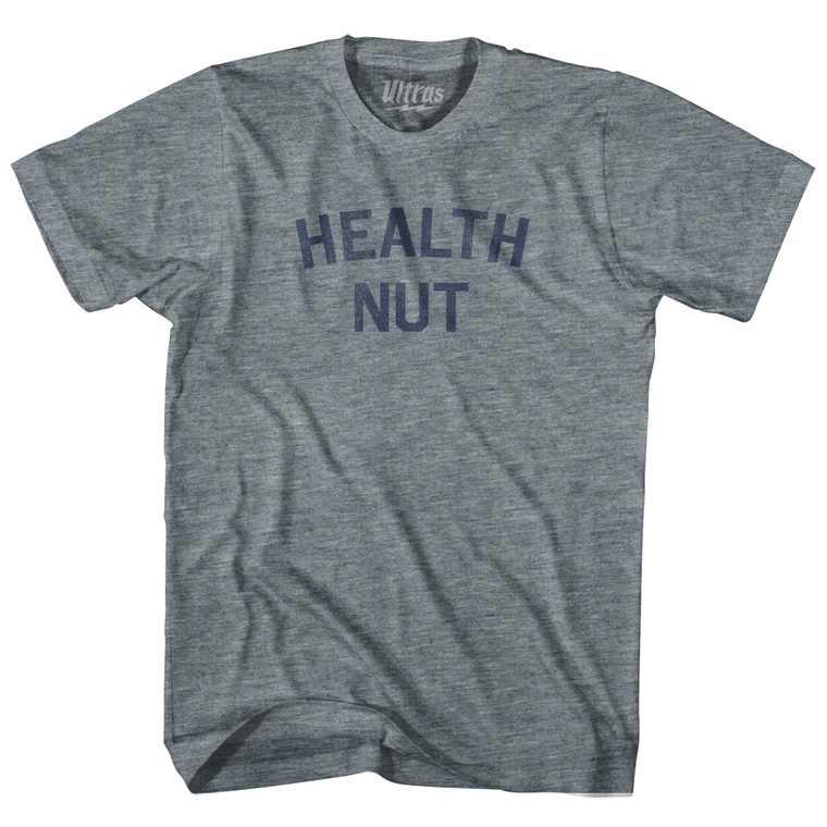 Health Nut Adult Tri-Blend T-shirt - Athletic Grey
