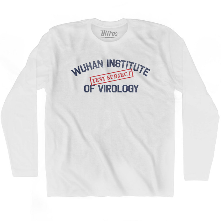 Test Subject Wuhan Institute Of Virology Adult Cotton Long Sleeve T-shirt by Ultras
