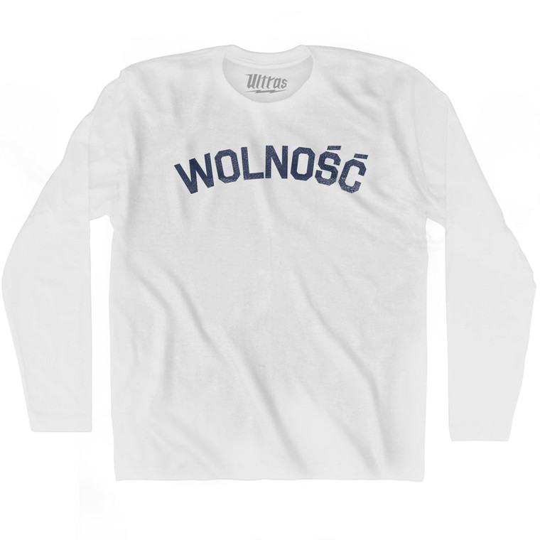 Freedom Collection Poland Polish 'Wolnosc' Adult Cotton Long Sleeve T-Shirt by Ultras