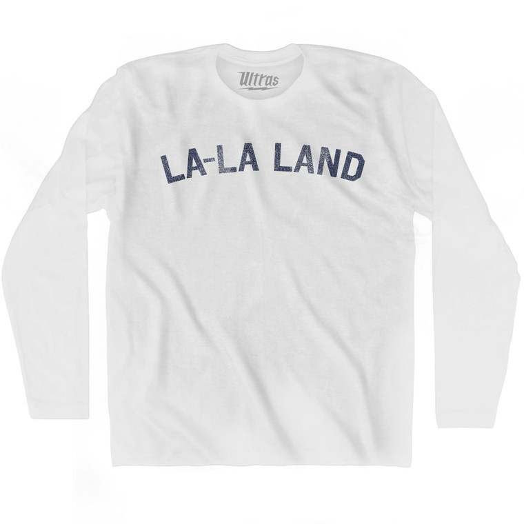 La La Land Adult Cotton Long Sleeve T-shirt - White