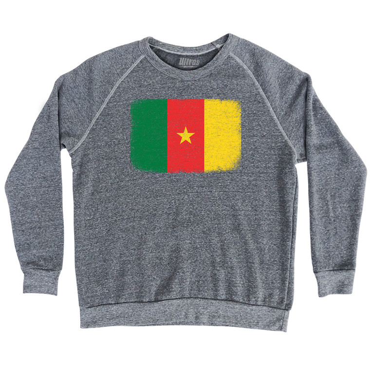 Cameroon Country Flag Adult Tri-Blend Sweatshirt by Ultras