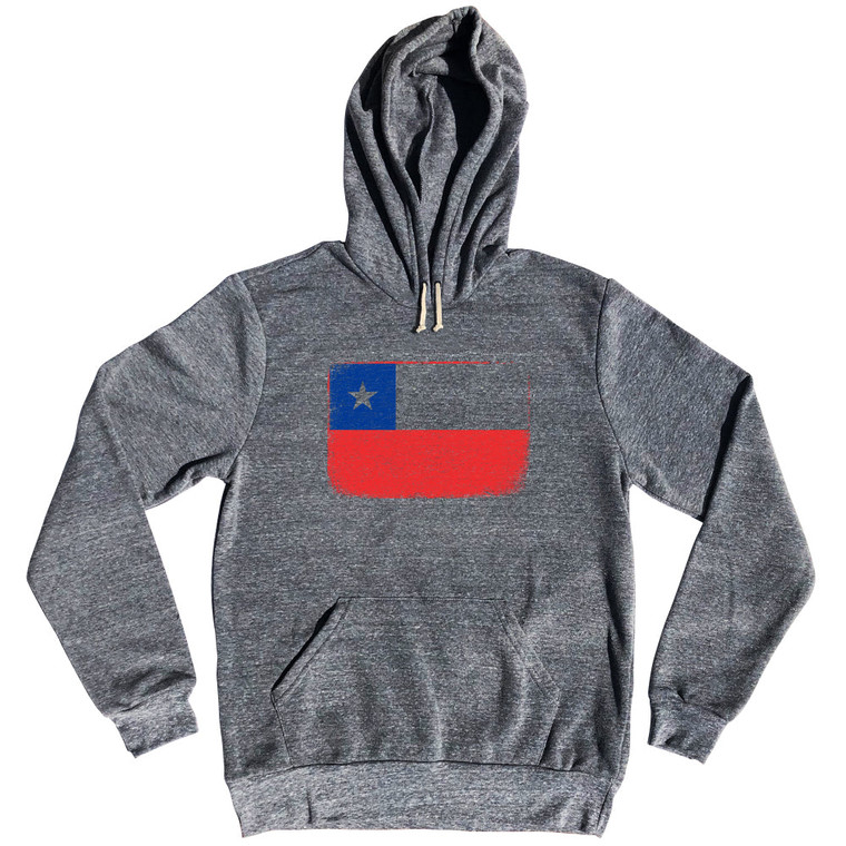 Chile Country Flag Tri-Blend Hoodie by Ultras
