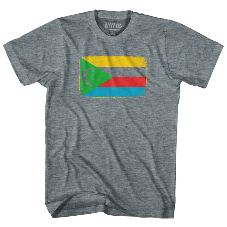 Comoros Country Flag Womens Tri-Blend Junior Cut T-Shirt by Ultras