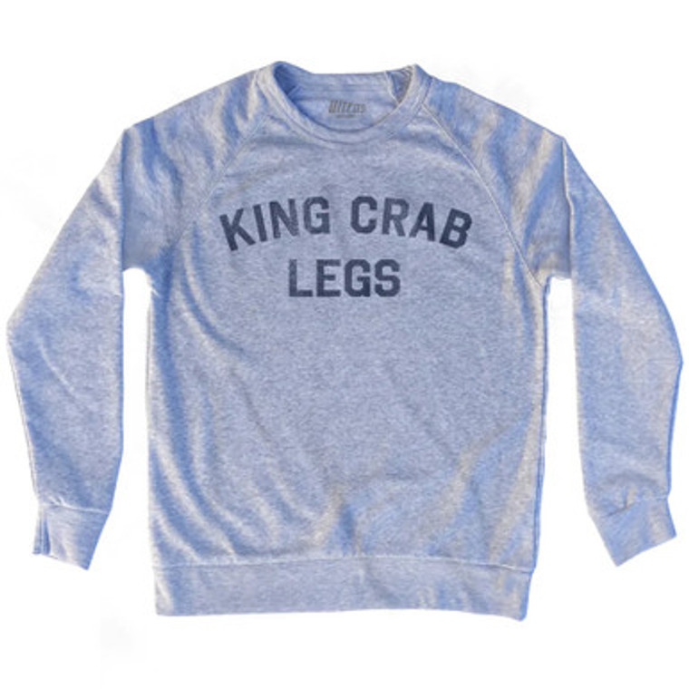 King Crab Legs Adult Tri-Blend Sweatshirt - Heather Grey