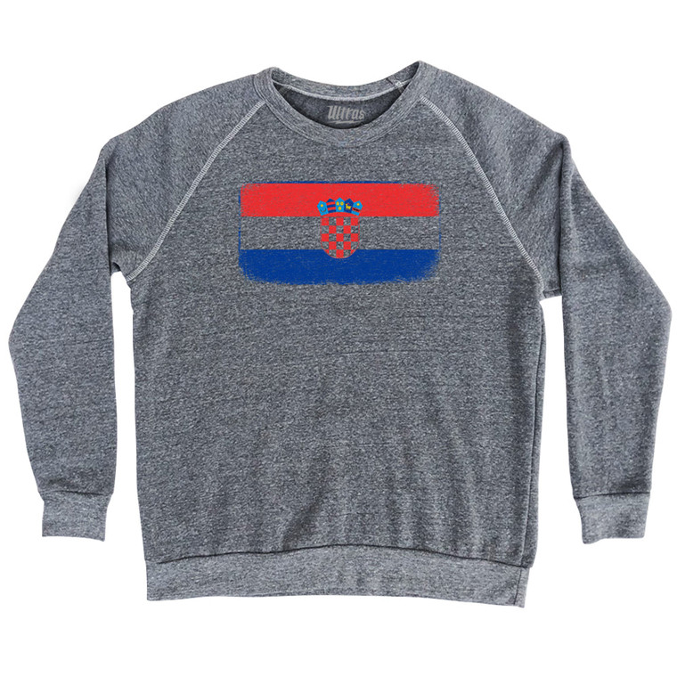 Croatia Country Flag Adult Tri-Blend Sweatshirt by Ultras