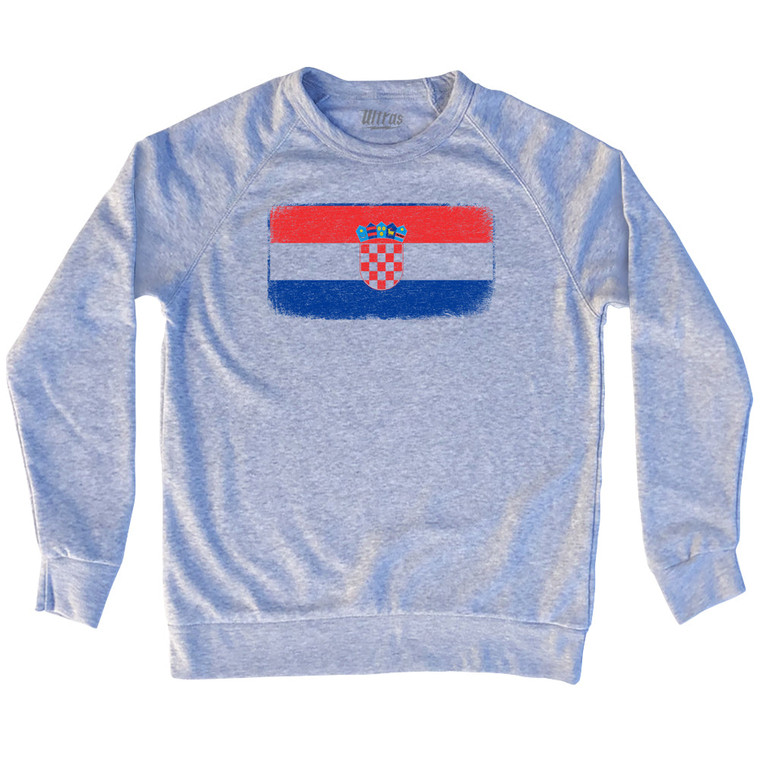 Croatia Country Flag Adult Tri-Blend Sweatshirt by Ultras