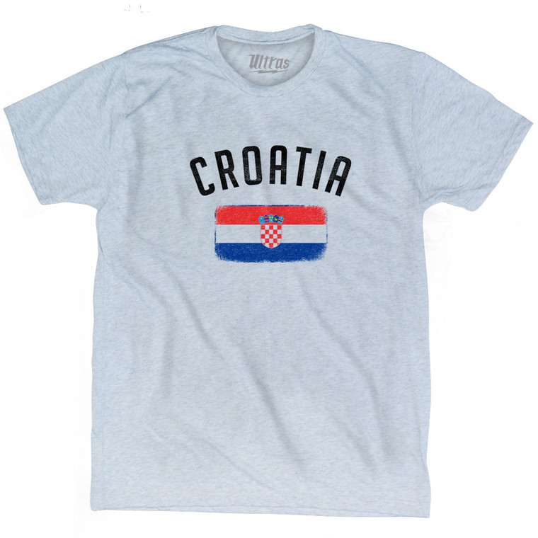 Croatia Country Flag Heritage Adult Tri-Blend T-Shirt by Ultras