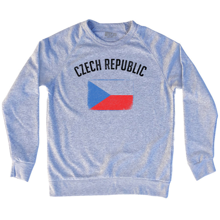 Czech Republic Country Flag Heritage Adult Tri-Blend Sweatshirt by Ultras