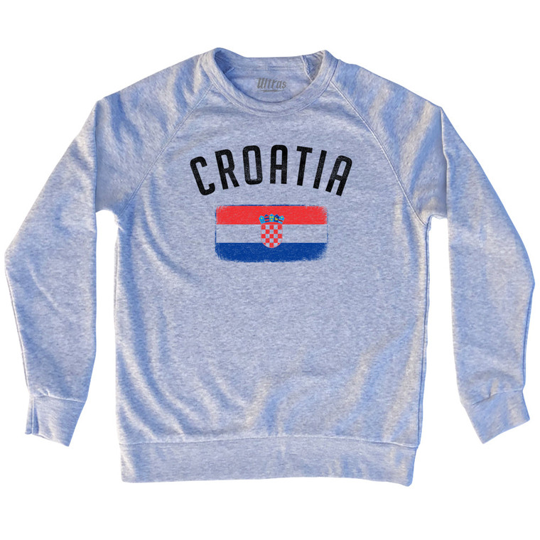 Croatia Country Flag Heritage Adult Tri-Blend Sweatshirt by Ultras