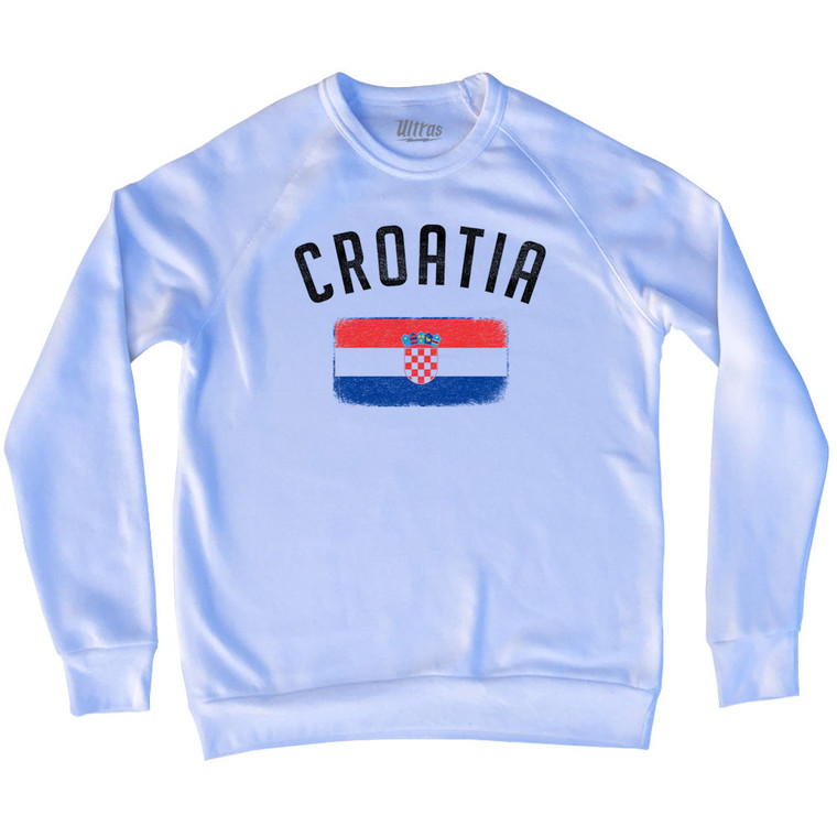 Croatia Country Flag Heritage Adult Tri-Blend Sweatshirt by Ultras