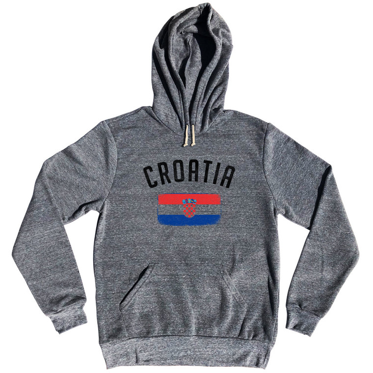 Croatia Country Flag Heritage Tri-Blend Hoodie by Ultras