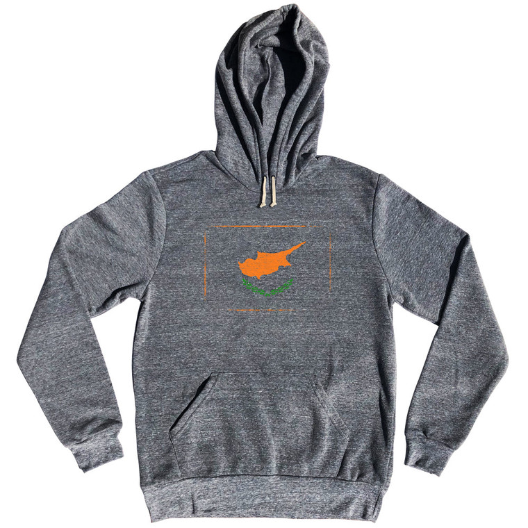 Cyprus Country Flag Tri-Blend Hoodie by Ultras