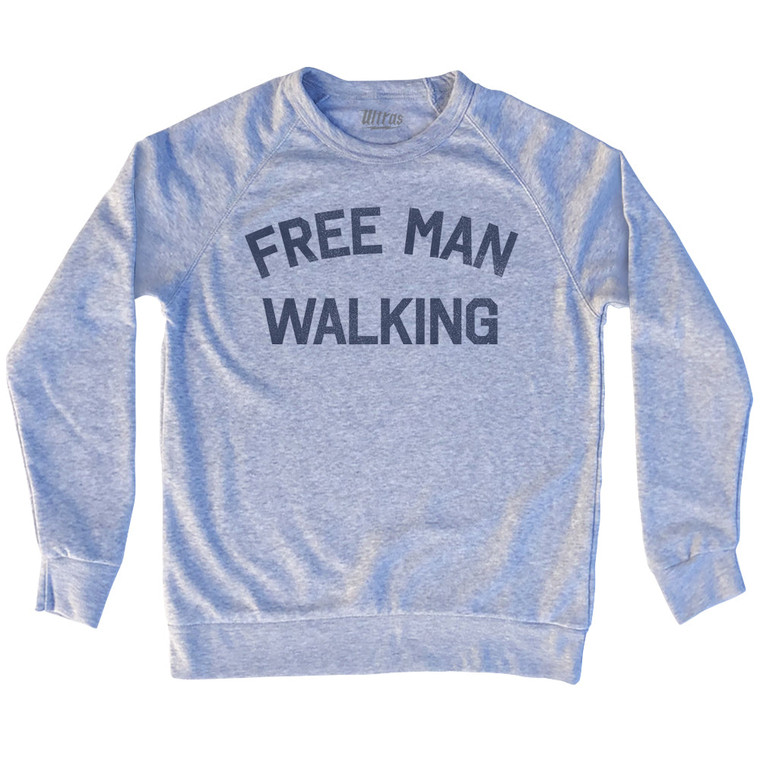 Free Man Walking Adult Tri-Blend Sweatshirt - Heather Grey