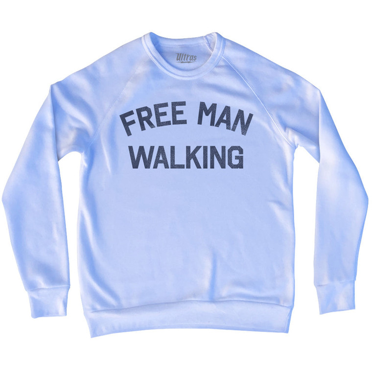 Free Man Walking Adult Tri-Blend Sweatshirt - White