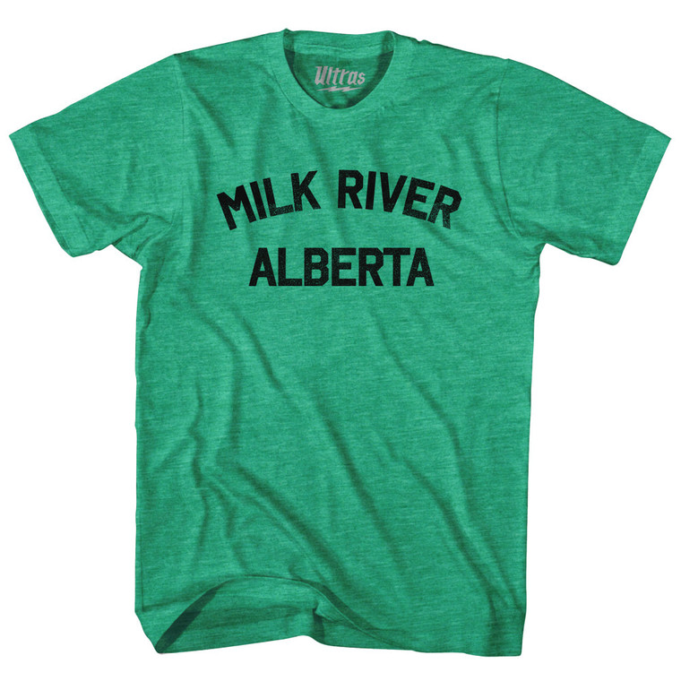 Milk River Alberta Adult Tri-Blend T-shirt - Heather Green