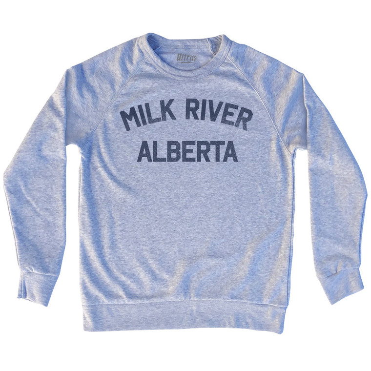Milk River Alberta Adult Tri-Blend Sweatshirt - Heather Grey