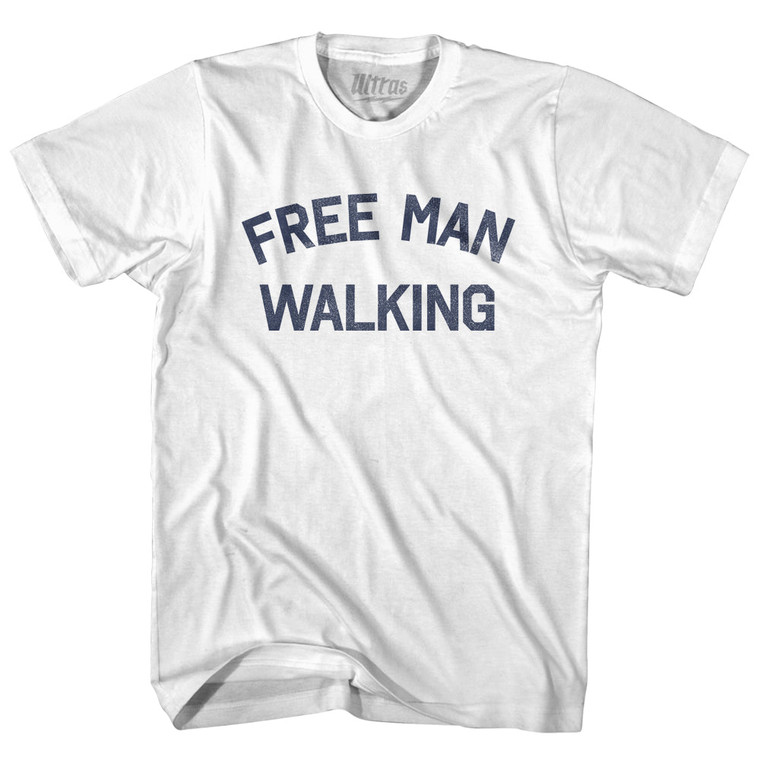 Free Man Walking Womens Cotton Junior Cut T-Shirt - White