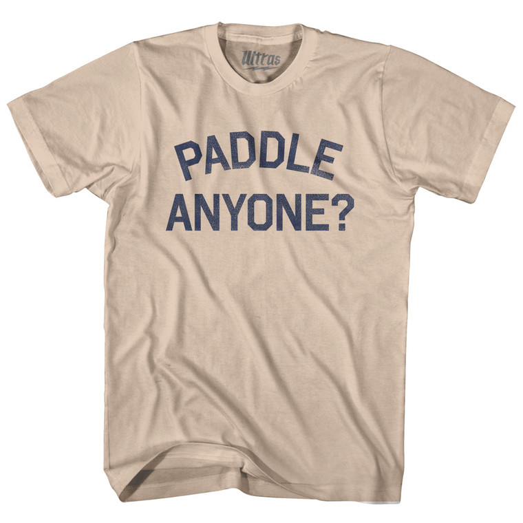 Paddle Anyone Adult Cotton T-shirt - Creme