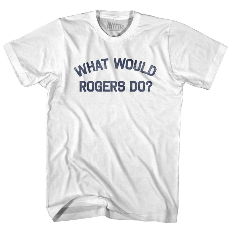 What Would Rogers Do Youth Cotton T-shirt - White