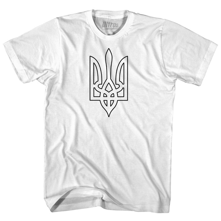 Ukraine Black Coat of Arms Youth Cotton T-shirt by Ultras