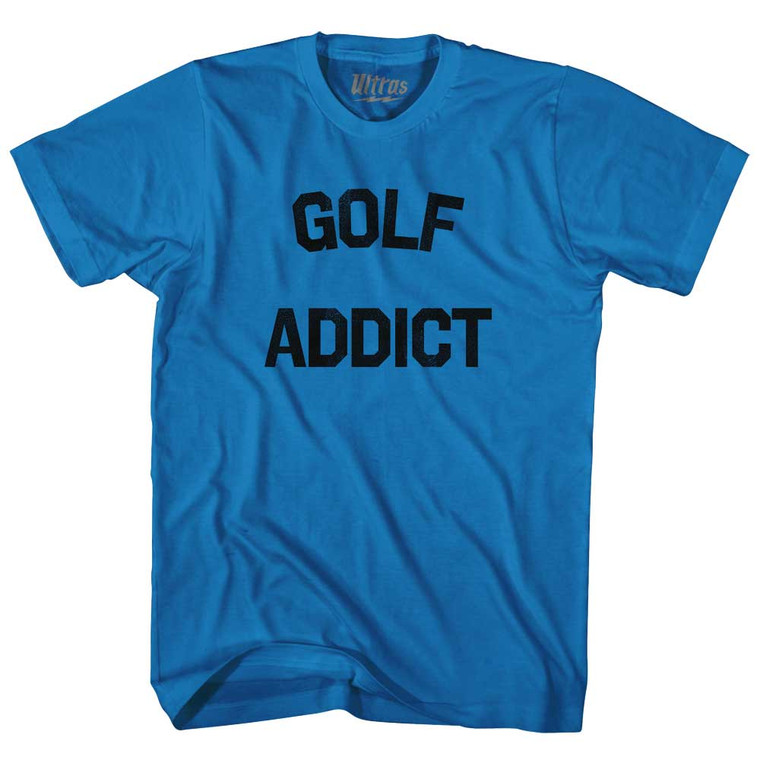 Golf Addict Adult Cotton T-shirt - Royal