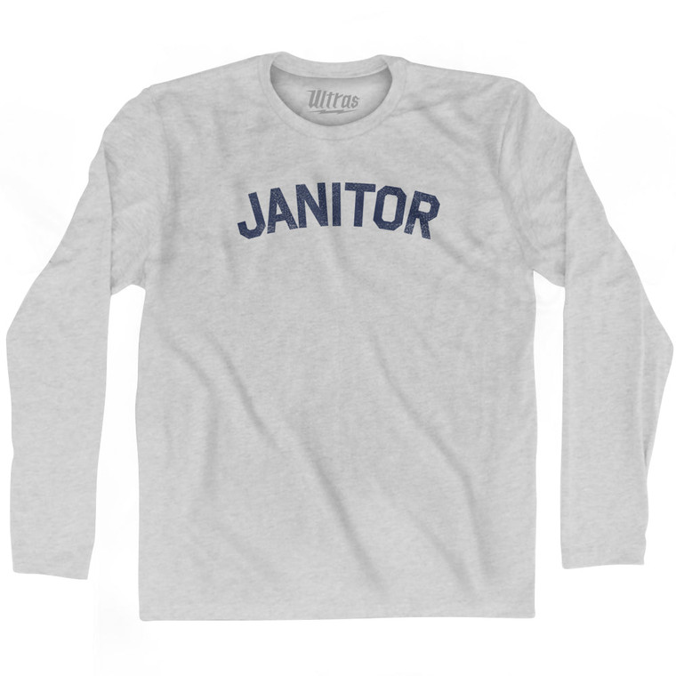 Janitor Adult Cotton Long Sleeve T-shirt by Ultras