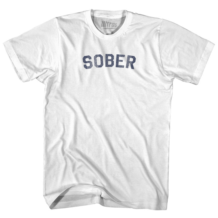 Sober Womens Cotton Junior Cut T-Shirt - White